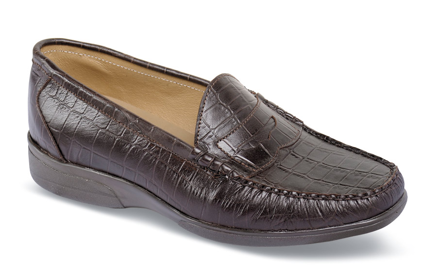 Brown Croco Casual Loafer
