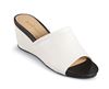 Mint White Wedge Slide Sandal