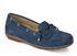 Bow Navy Suede Moccasin