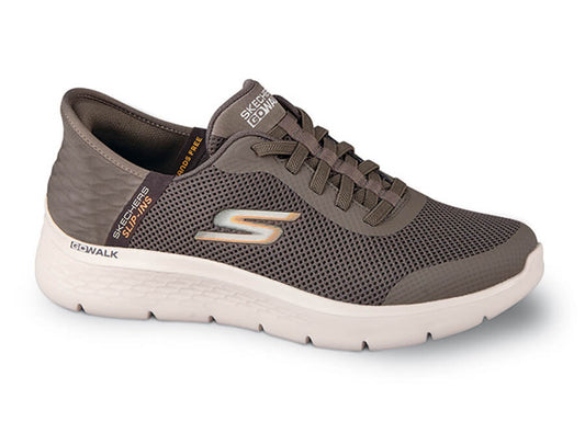 Brown-Go Walk Flex Hand Up Slip-In Skechers 1