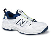 White/navy 1007WT tennis shoe