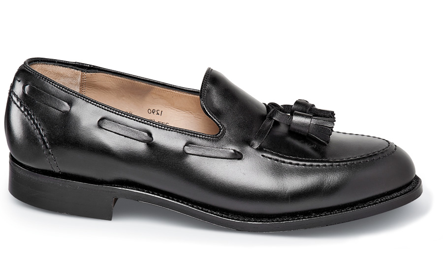 Black Calfskin Dress Loafer | Hitchcock Wide Shoes