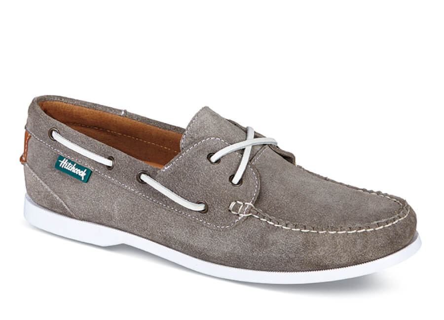 Grey Suede Boat Shoe | Hitchcock Wide Shoes