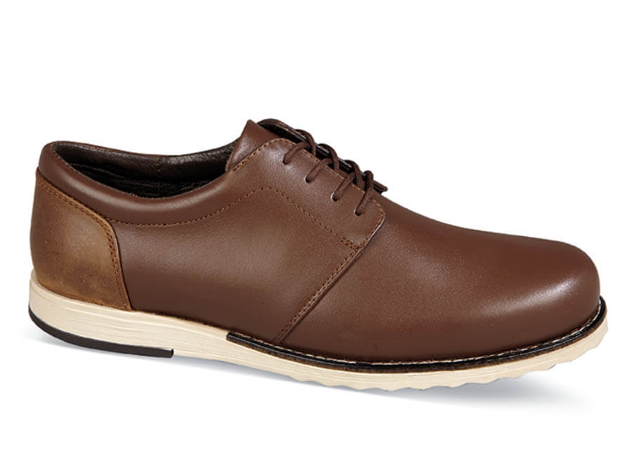 Brown Leather Yoshi Plain Toe | Hitchcock Wide Shoes