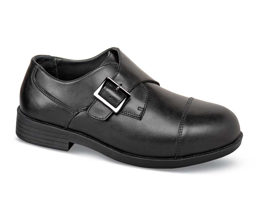 Black Canton Monk Strap | Hitchcock Wide Shoes