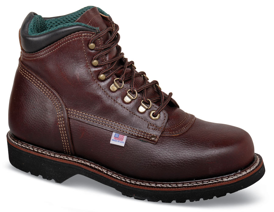 Brown 6-inch Work Boot | Hitchcock Wide Shoes
