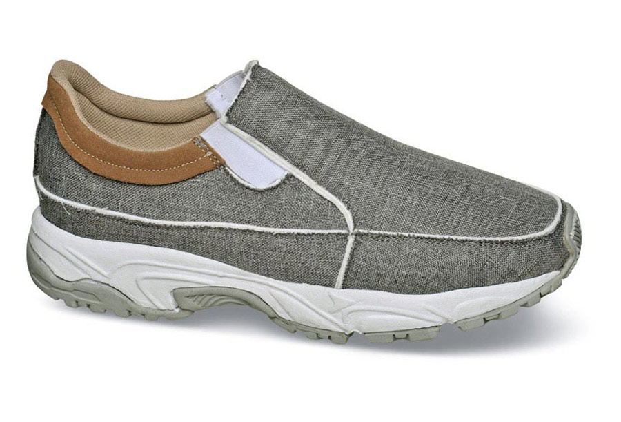 Grey Canvas Sport Slip-on | Hitchcock Wide Shoes