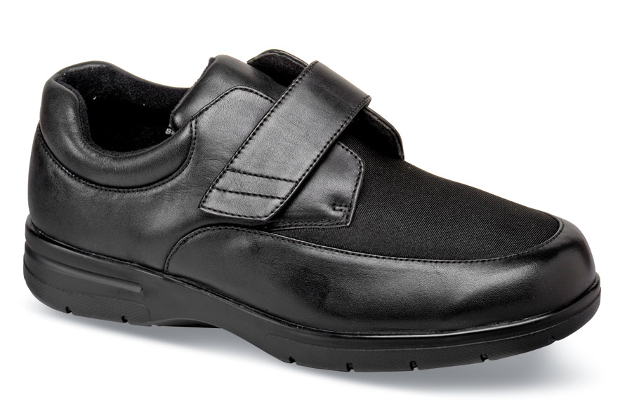 Black Journey II Stretch Oxford | Hitchcock Wide Shoes
