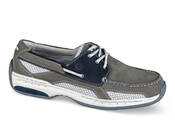 Grey/navy Captain Boat Shoe
