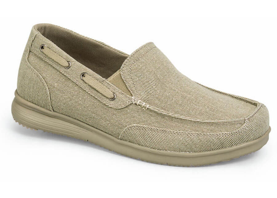 Tan Sawyer Canvas Slip-on | Hitchcock Wide Shoes