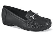 Diana Black Leather Loafer
