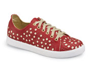 Jackie Red Leather Sneaker