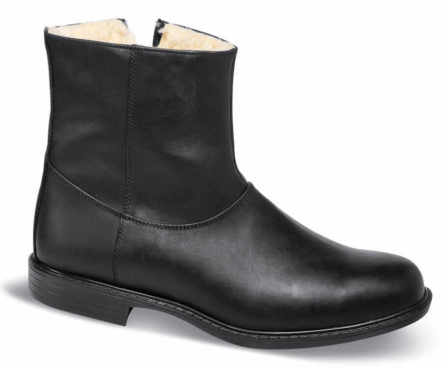 Pile-Lined Black Boot