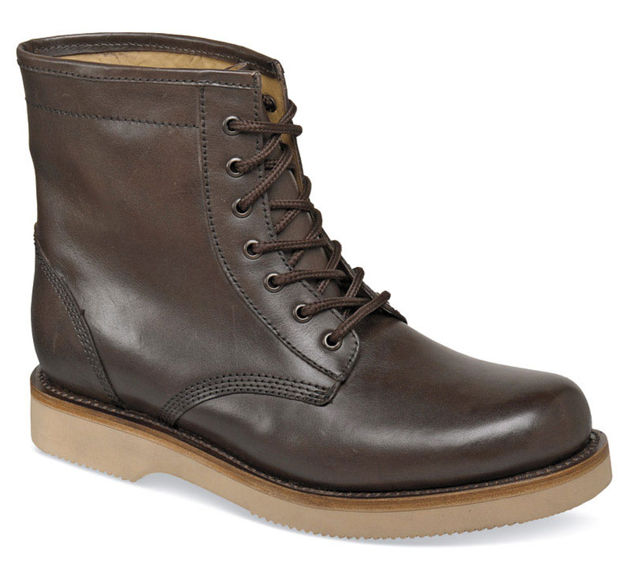 Brown Plain-Toe Casual Boot