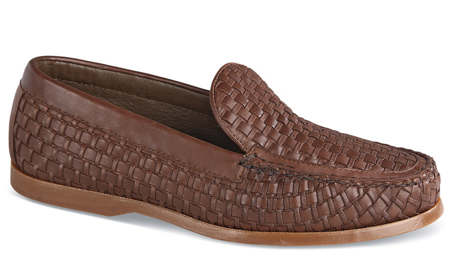 Brown Woven Deck Sole Loafer