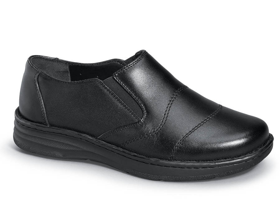 Black Leather Fairfield Slip-on