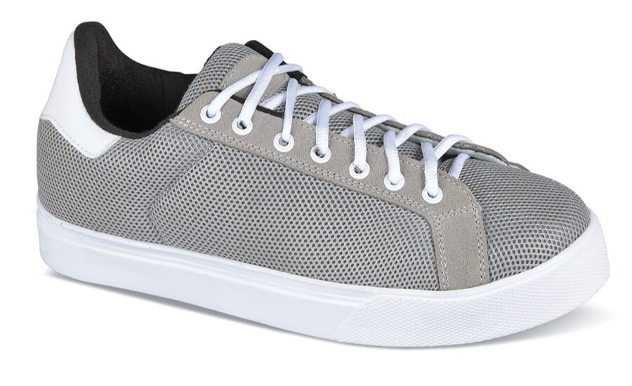 Grey Lace-to-Toe Mesh Sneaker
