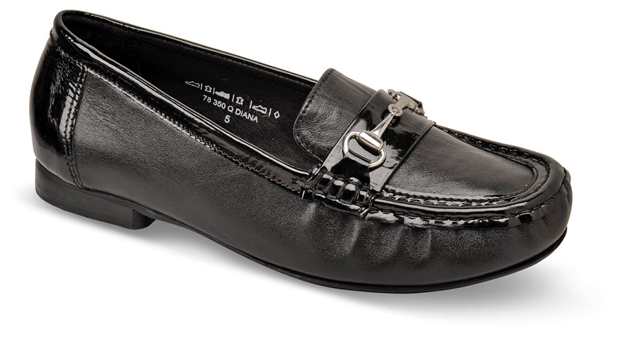 Diana Black Patent Loafer
