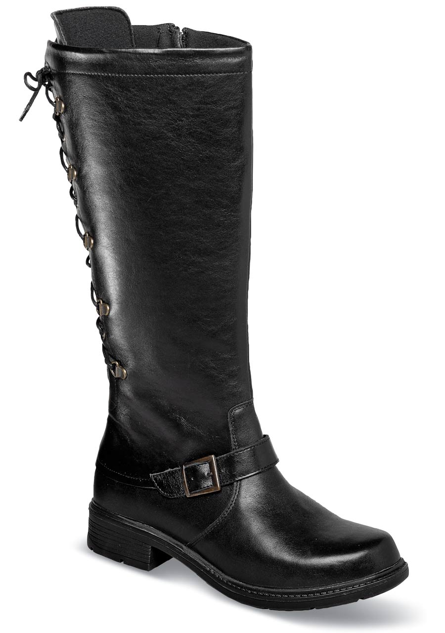 Canada Black 14&quot; Laced Zip Boot