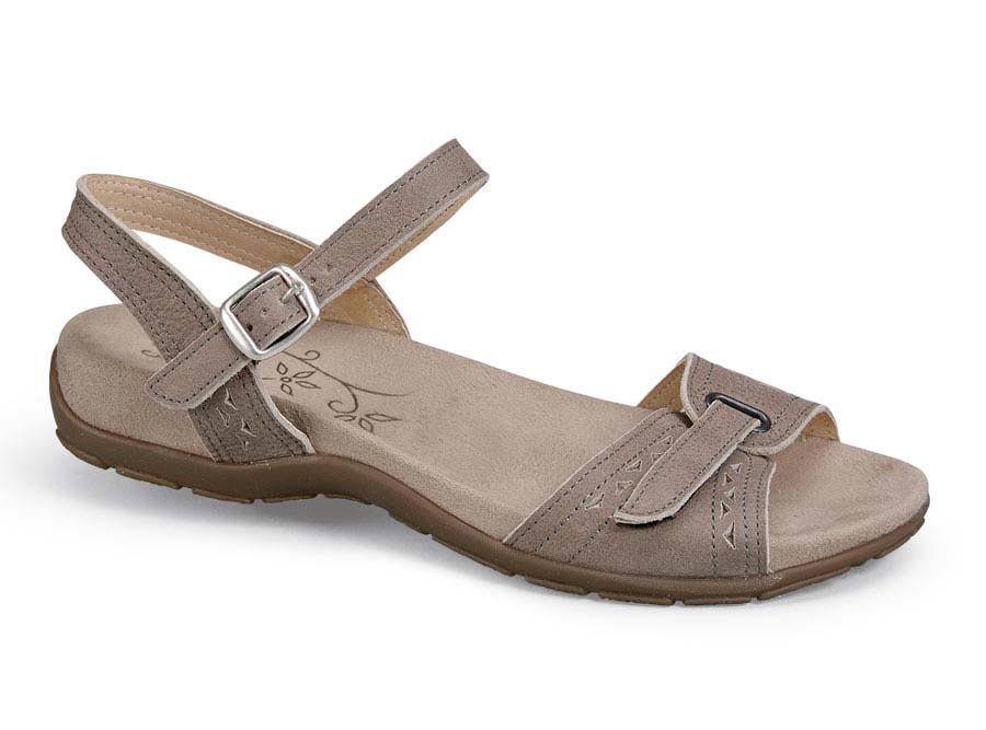 Janice Khaki Two-Strap Sandal