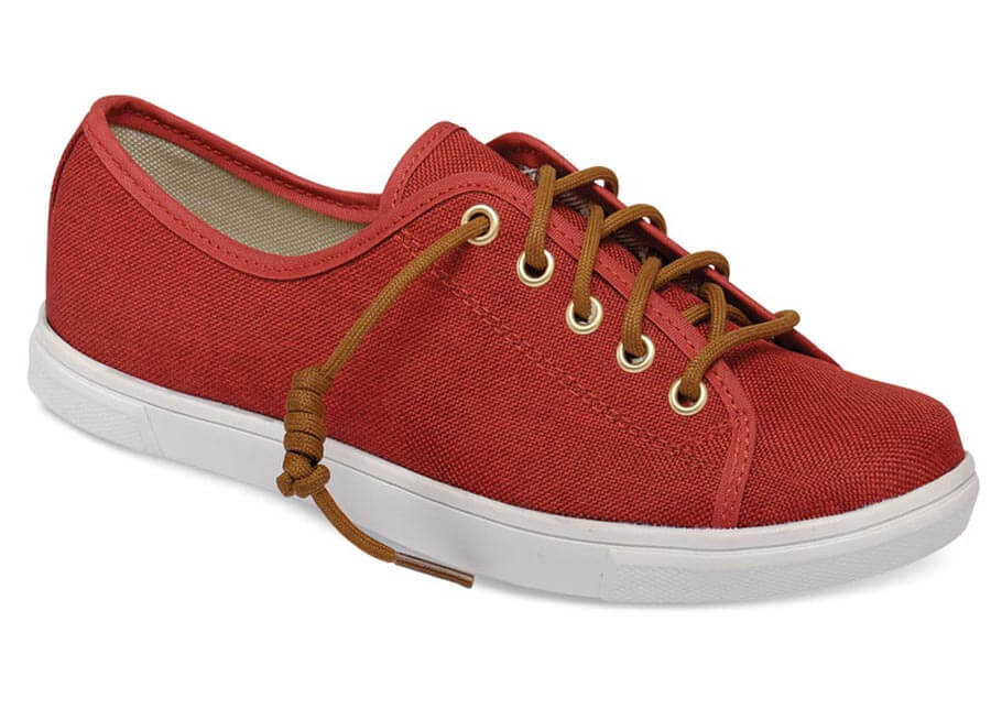 Emma Red Canvas Sneaker
