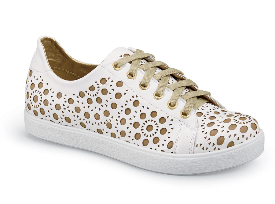 Jackie White Leather Sneaker