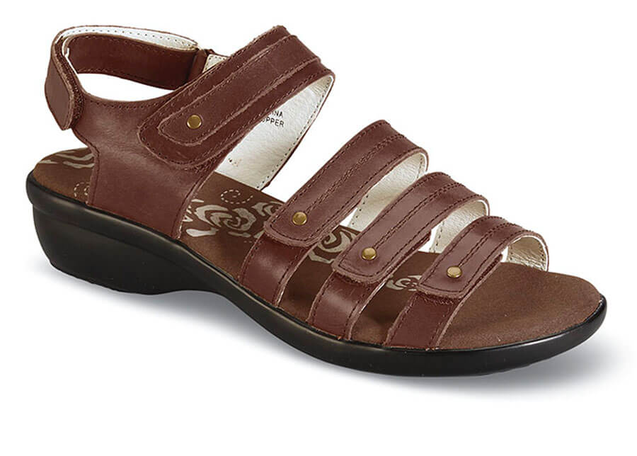Aurora Brown 5-Strap Sandal
