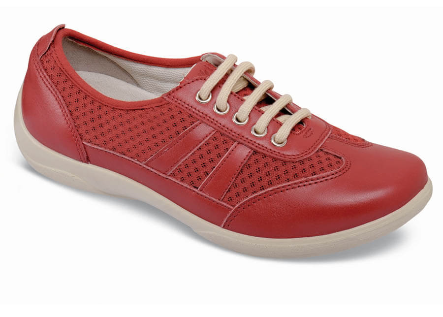Julie Red Leather Sneaker