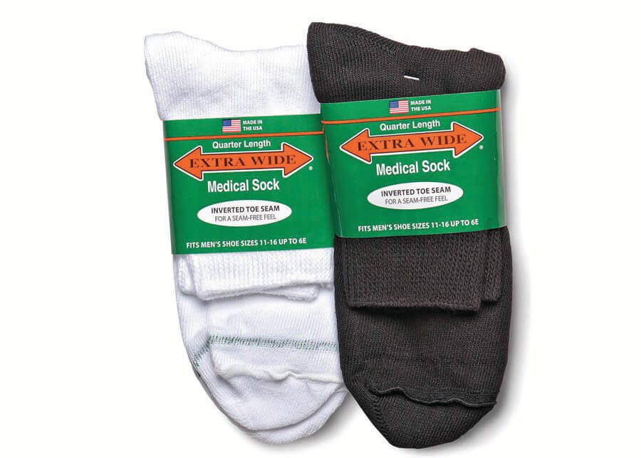 Extra Wide Medical Quarter Socks