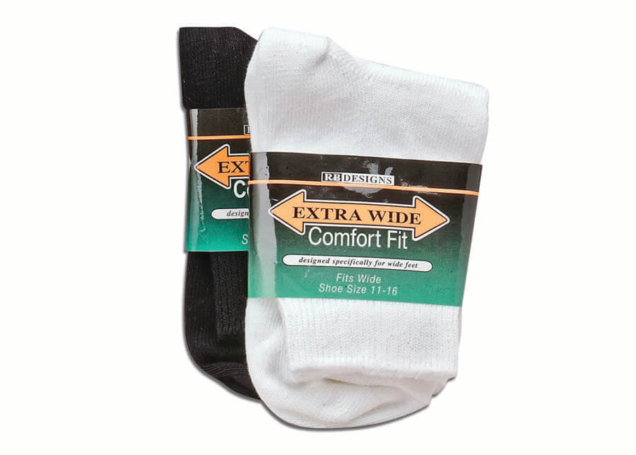 Extra Wide Quarter Socks