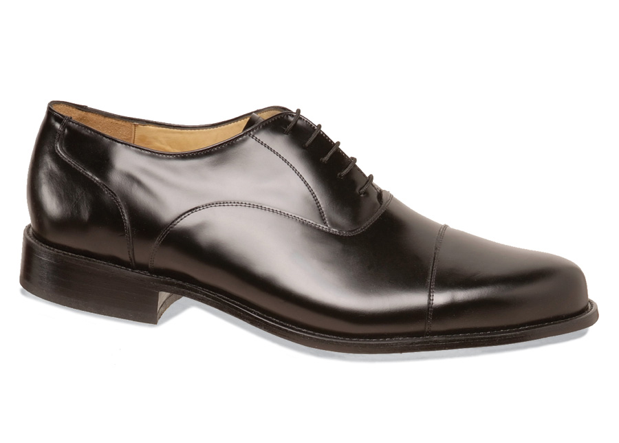 Black Straight Tip Bal Oxford | Hitchcock Wide Shoes