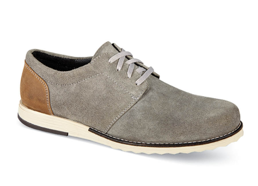Grey Suede Yoshi Plain Toe | Hitchcock Wide Shoes