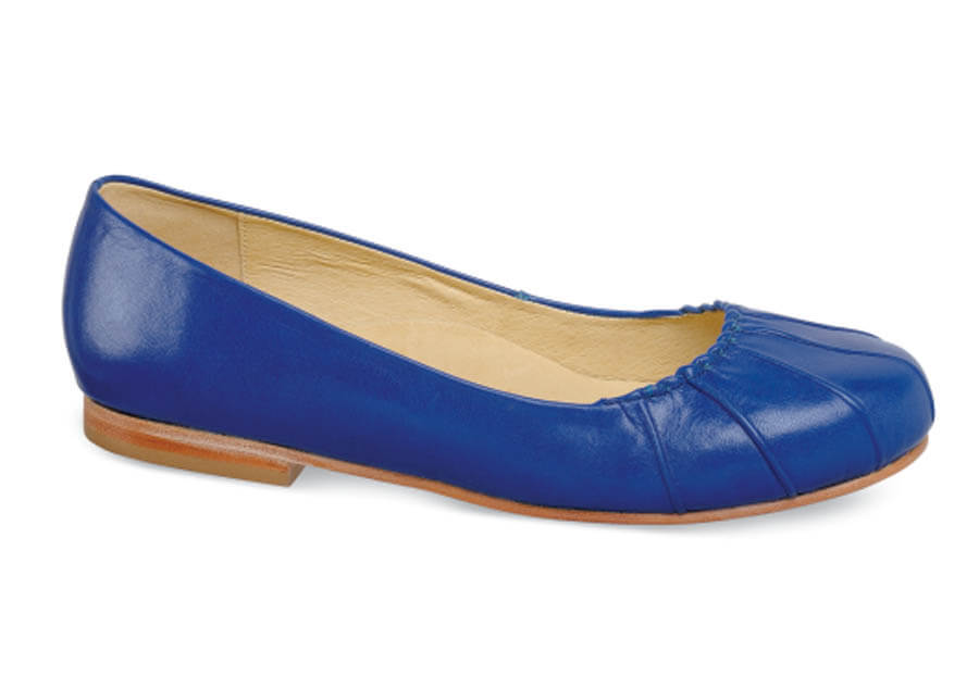 Annabella Cobalt Blue Ballet Flat | Hitchcock Wide Shoes