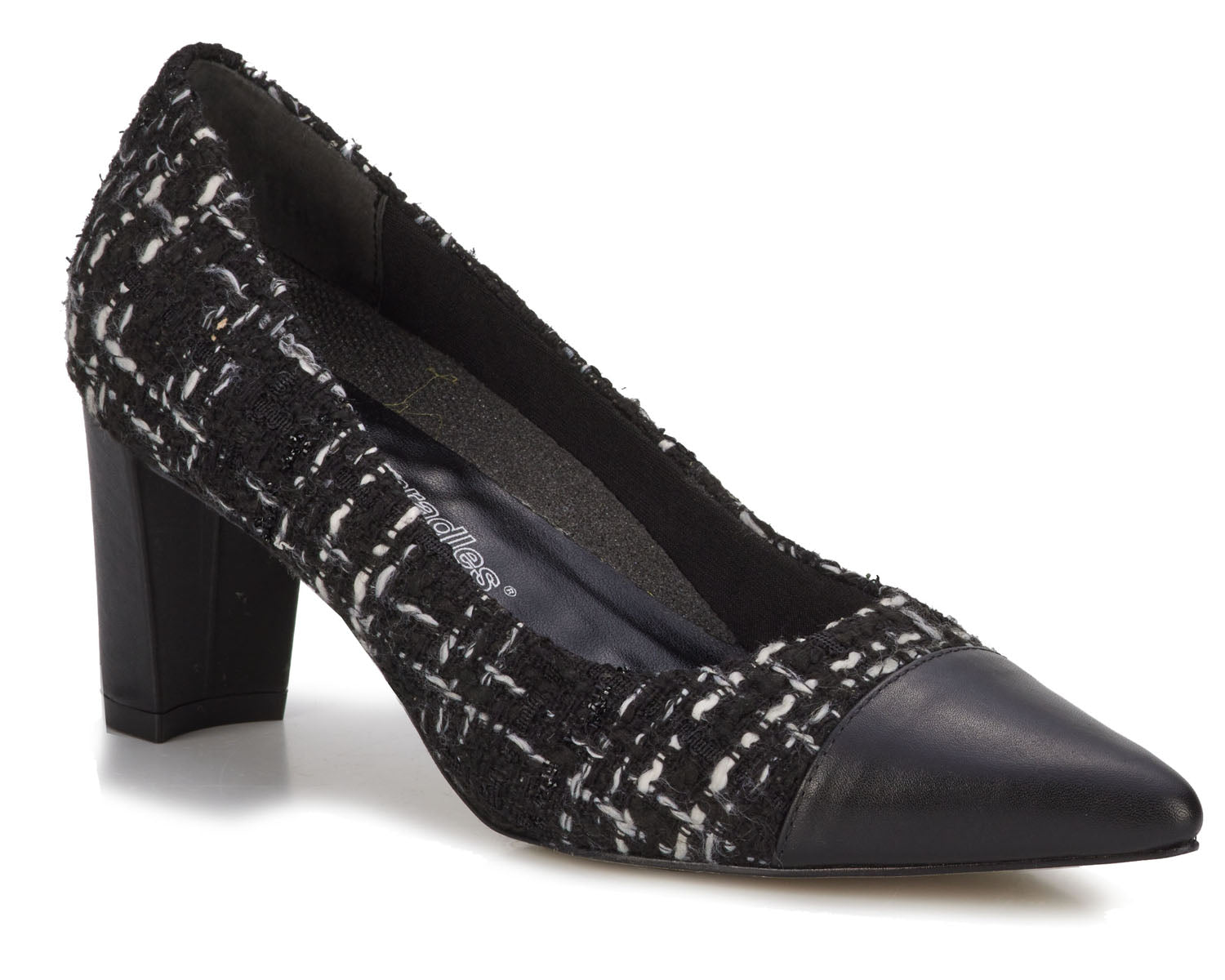Black Tweed Fabric Leather-WC STEVIE 1
