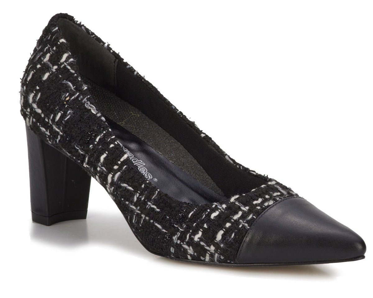 Black Tweed Fabric Leather-WC STEVIE 1