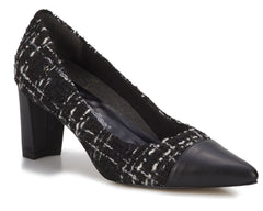 Black Tweed Fabric Leather-WC STEVIE 1