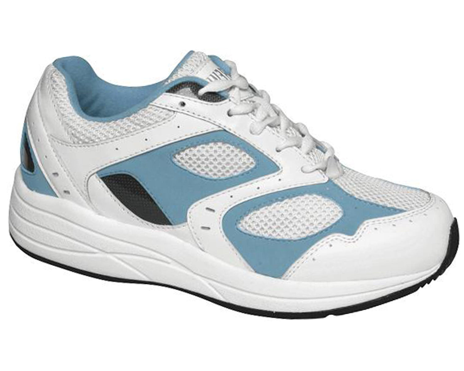 White Blue Leather   White Mesh-FLARE BY DREW 1