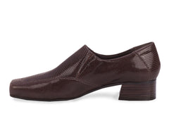Brown Lizard Print Leather-EAGAN BY ROS HOMMERSON 2