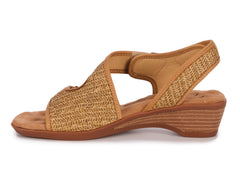 Tan Raffia Leather-KIMMI BY ROS HOMMERSON 2