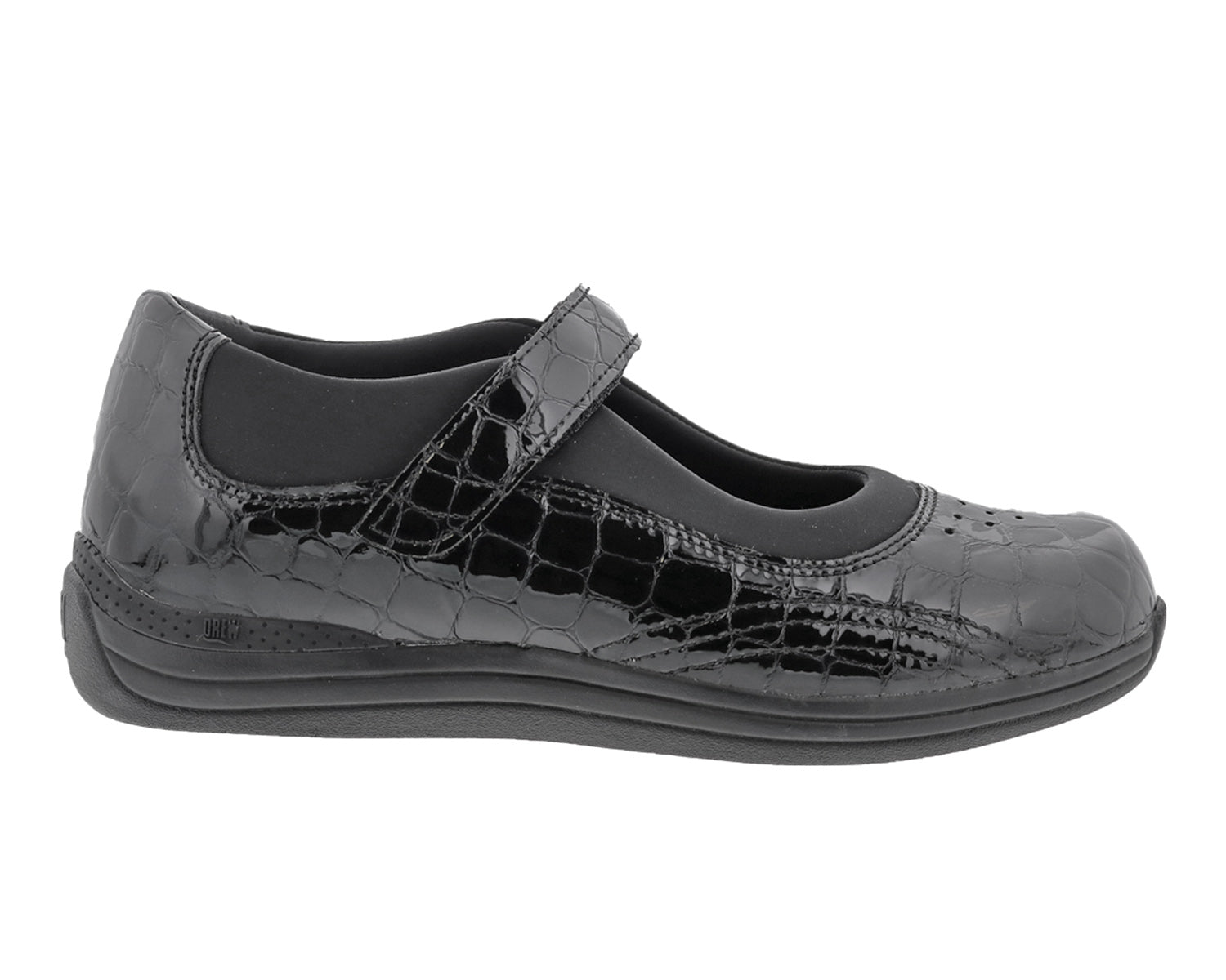 Black Croc Patent Leather-Rose BY DREW 2