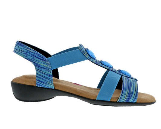 Blue Multi Stretch Fabric-MACKENZIE BY ROS HOMMERSON 2