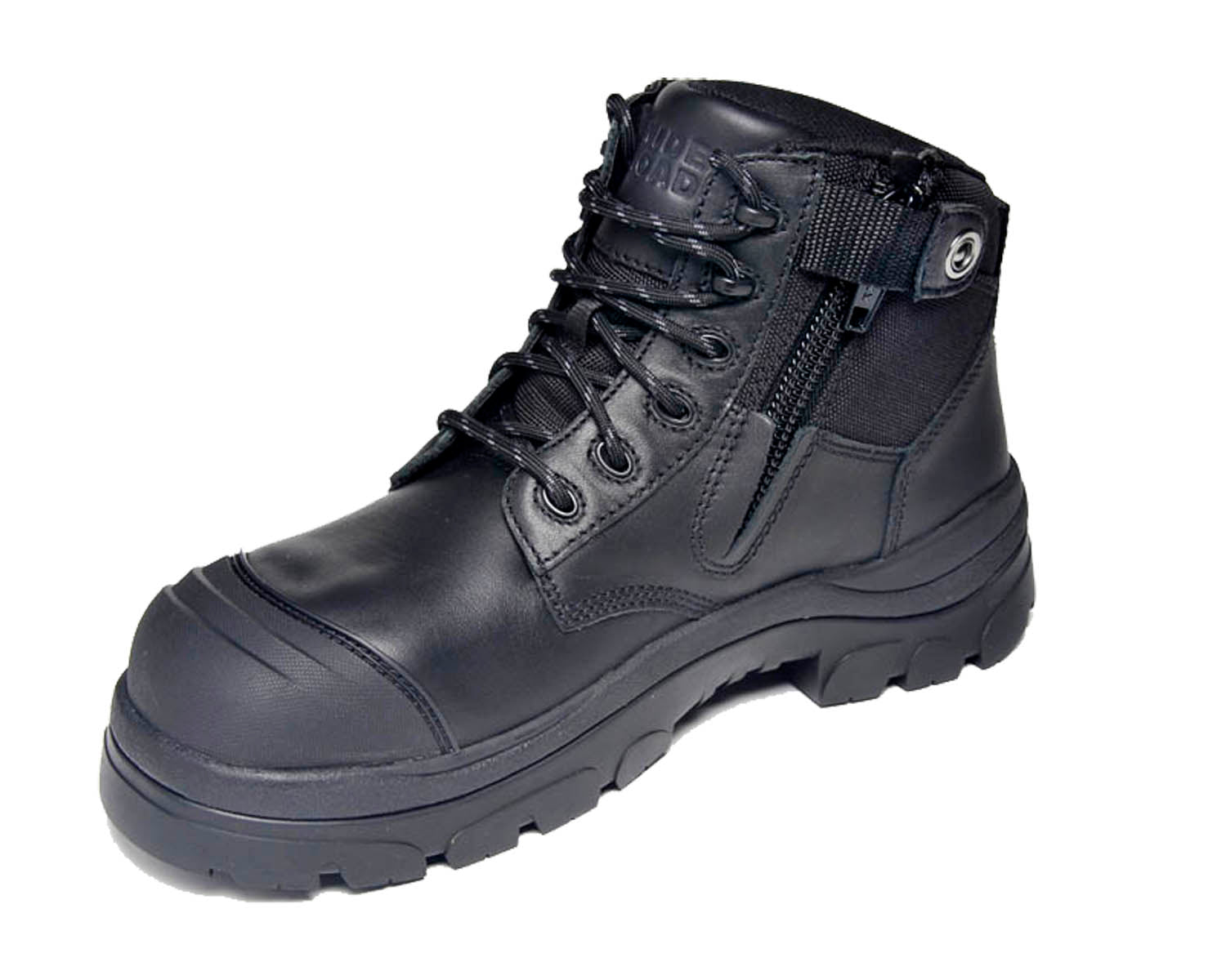 Black Leather-6 WORK BOOT NON SAFETY TOE WIDE LOAD 2