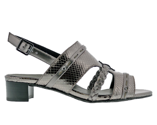 Pewter Snake Print Leather-VACAY BY ROS HOMMERSON 2