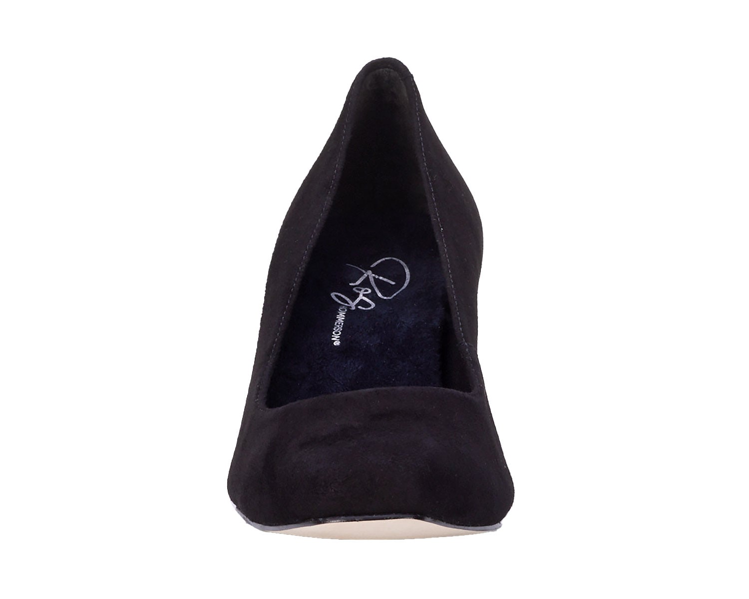 Black Suede Black Patent-MEREDITH PUMP BY ROS HOMMERSON 2