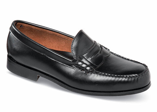 Black Leather-Hampton Beef Roll Loafer BY HITCHCOCK 1