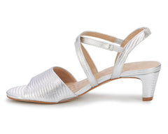 Silver Lizard Print Leather-LIZA BY ROS HOMMERSON 3