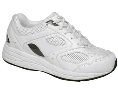 White Leather Perf White Mesh-FLARE BY DREW 1