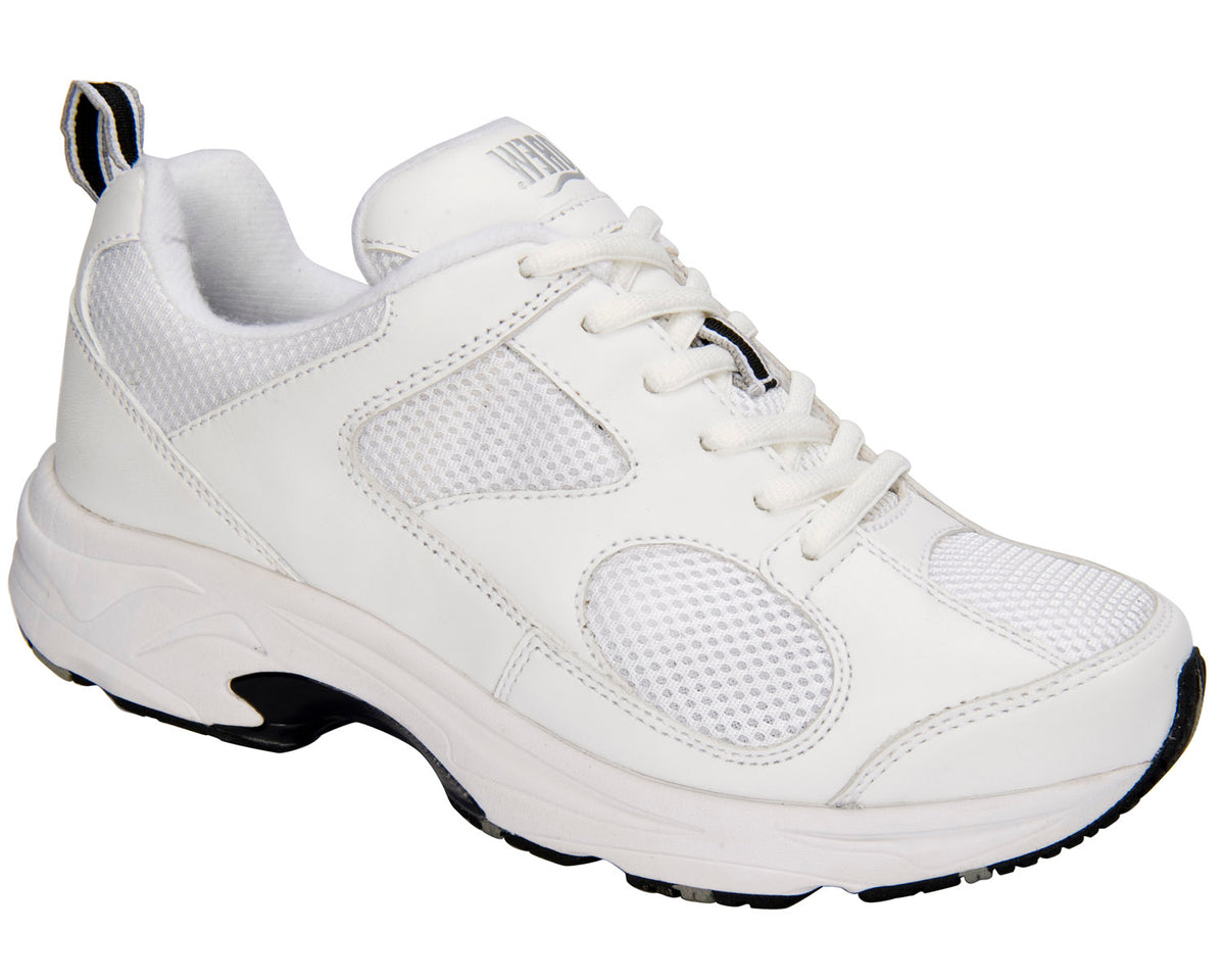 White Leather White Mesh-FLASH II BY DREW 1