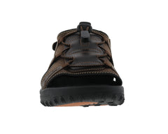 Brown Leather  Brown Stretch-WAVES  BY DREW 4