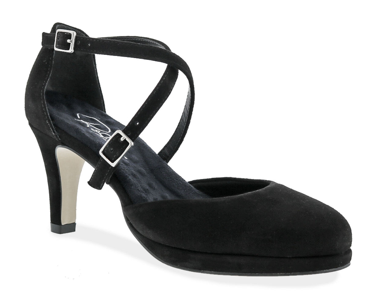Black Suede Leather-PAMMY BY ROS HOMMERSON 1